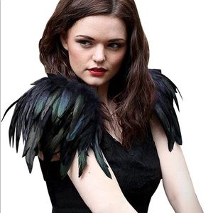 $15 for 2 Natural Real Feather Epaulet Shrug Shoulder